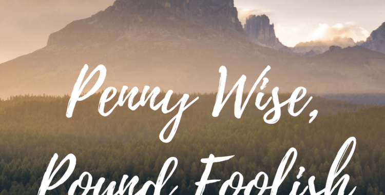 Penny Wise, Pound Foolish