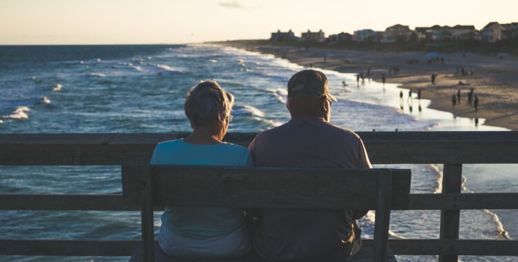 Elderly Couple at the Beach