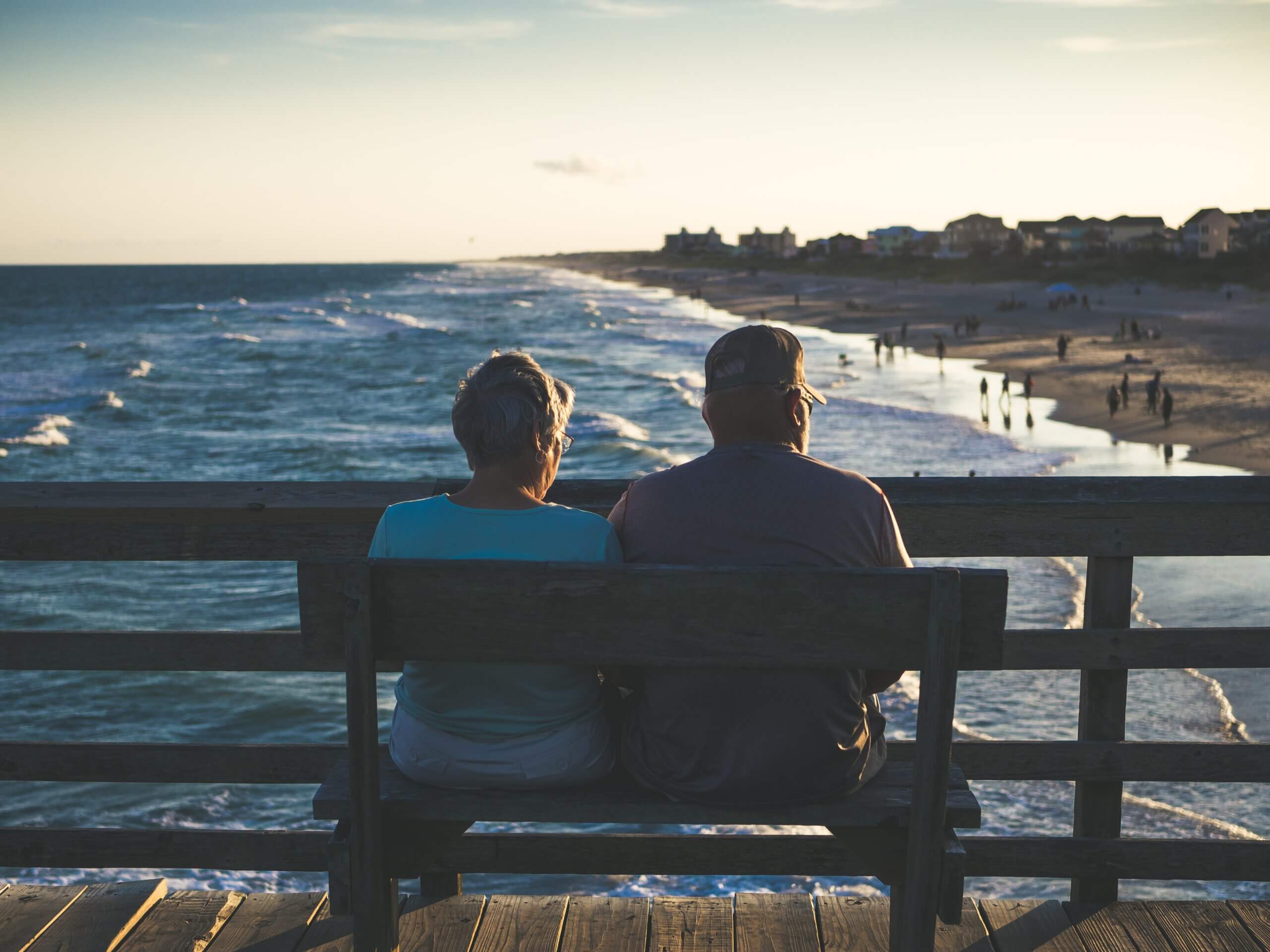 Elderly Couple at the Beach