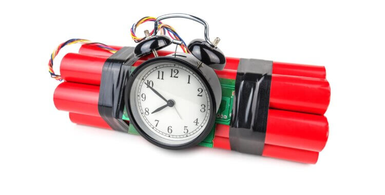 bomb with analog timer isolated