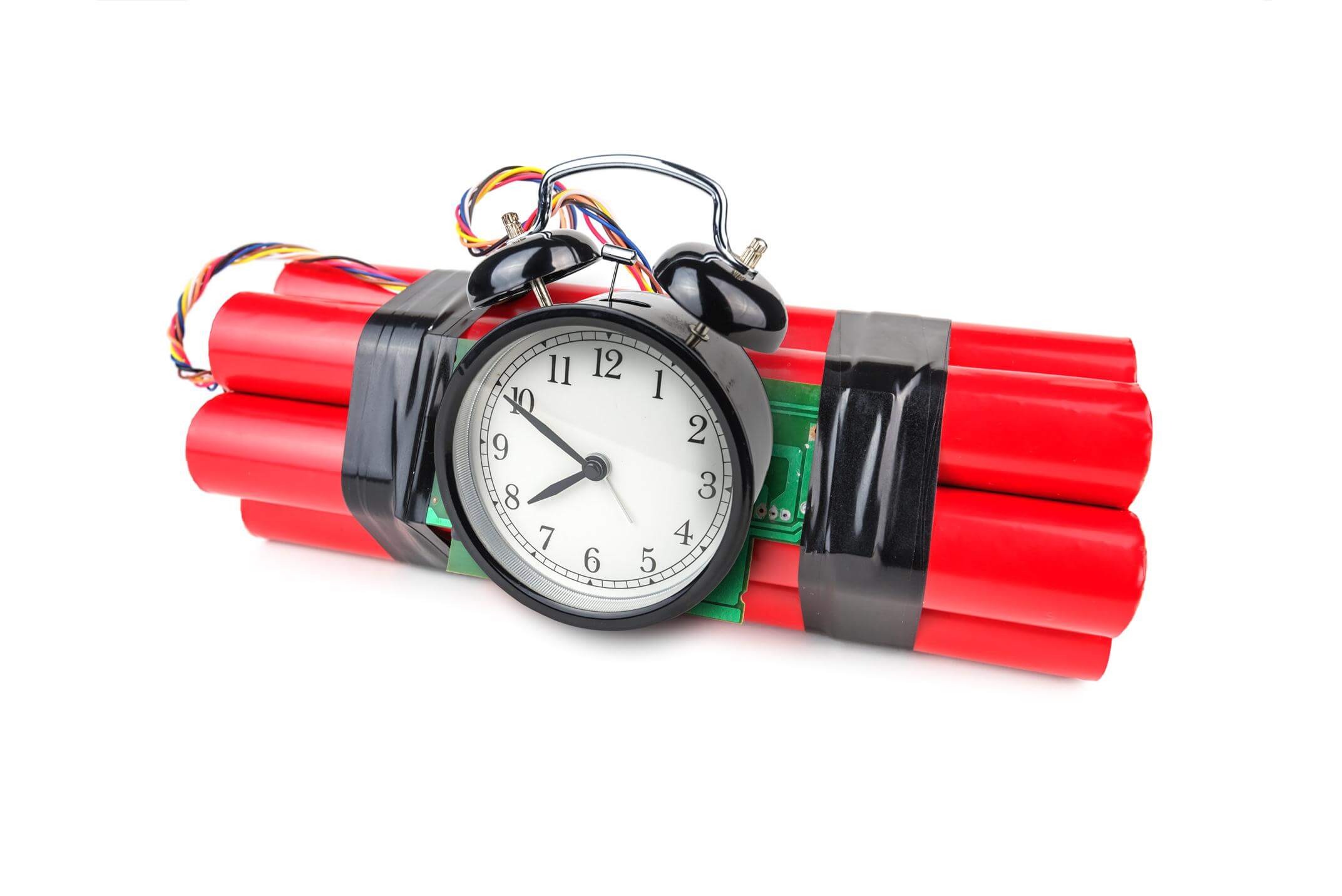 bomb with analog timer isolated